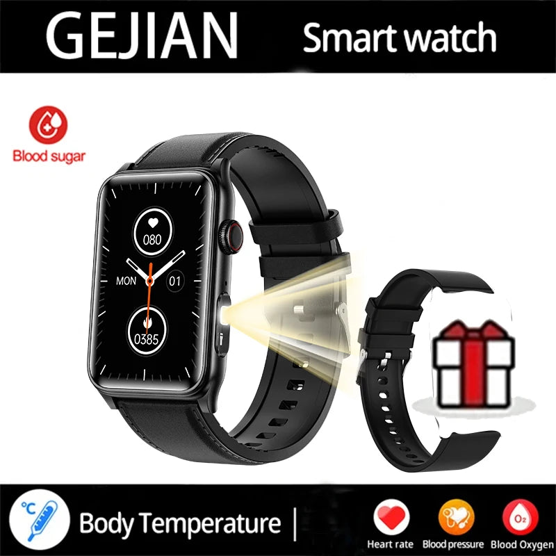 2025 Smartwatch – Heart Rate & Temp Monitor