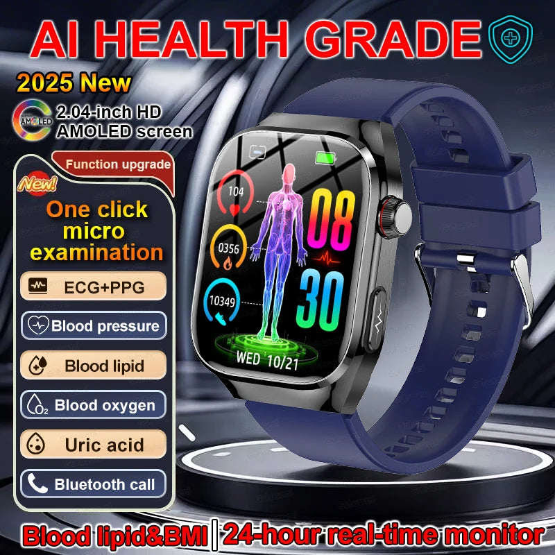 Smartwatch with ECG, Voice Call & Health Tracking