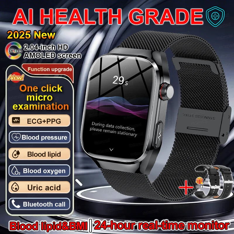Smartwatch with ECG, Voice Call & Health Tracking