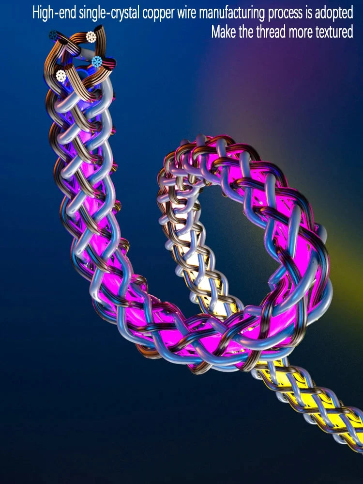 YUKANG™ RGB 3-in-1 Fast Charging Cable – Colorful Light | USB Universal