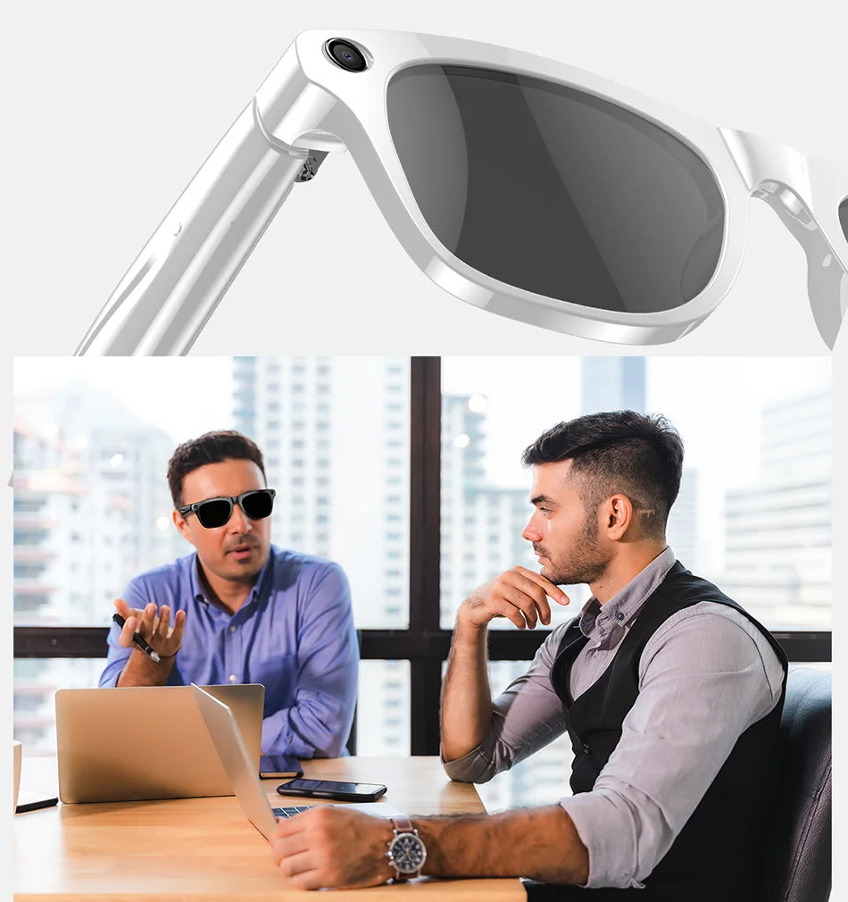 AI Smart Glasses – 100MP Camera, Music & ChatGPT