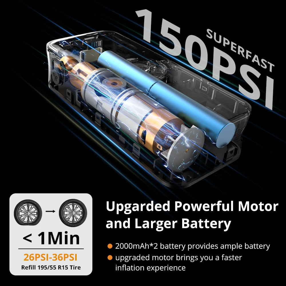 CARSUN™ Portable Tire Inflator – Digital Display | For All Vehicles