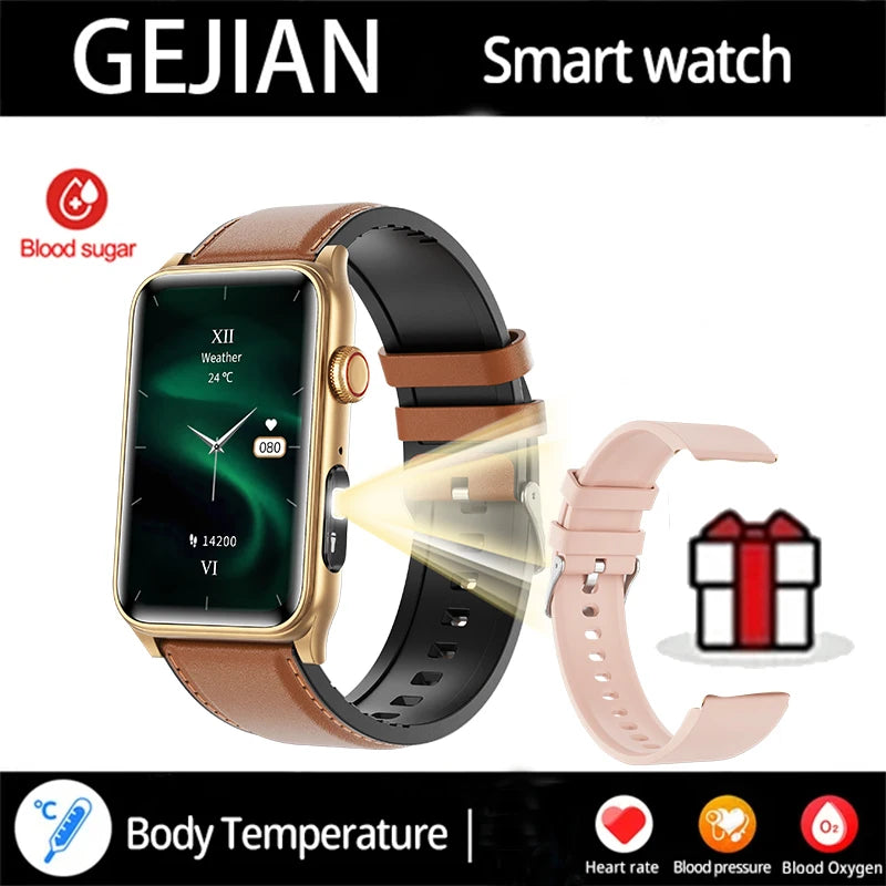2025 Smartwatch – Heart Rate & Temp Monitor