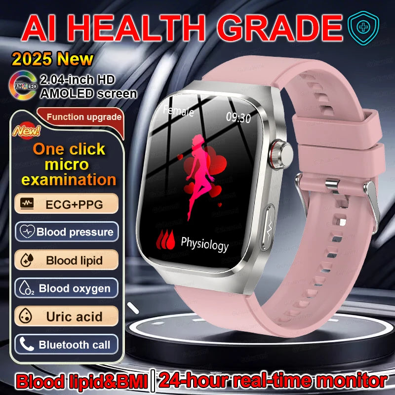 Smartwatch with ECG, Voice Call & Health Tracking