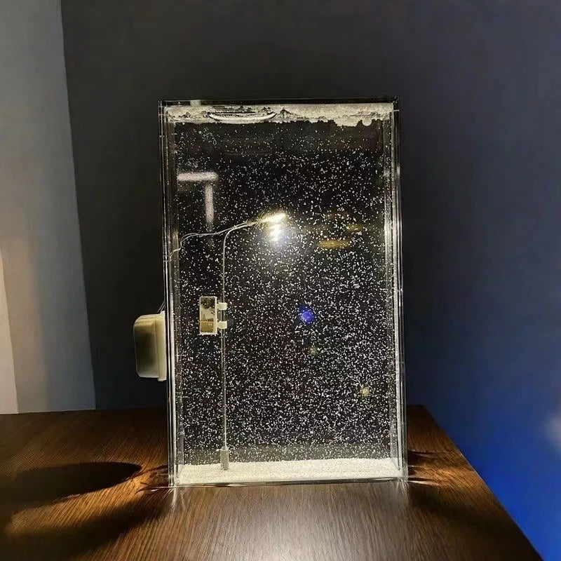 DIY Acrylic Snowy Night Light – Snow Scene Desk Lamp Gift