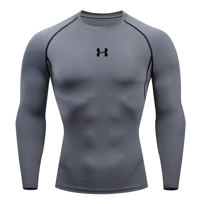 Men’s Compression T-Shirt – Long Sleeve Gym Top