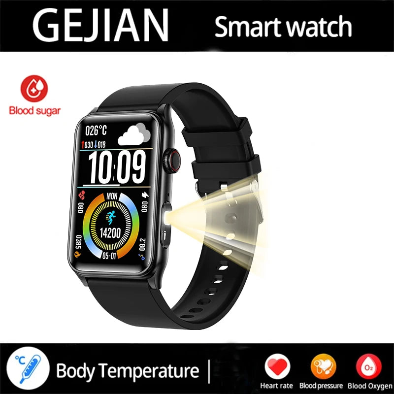 2025 Smartwatch – Heart Rate & Temp Monitor