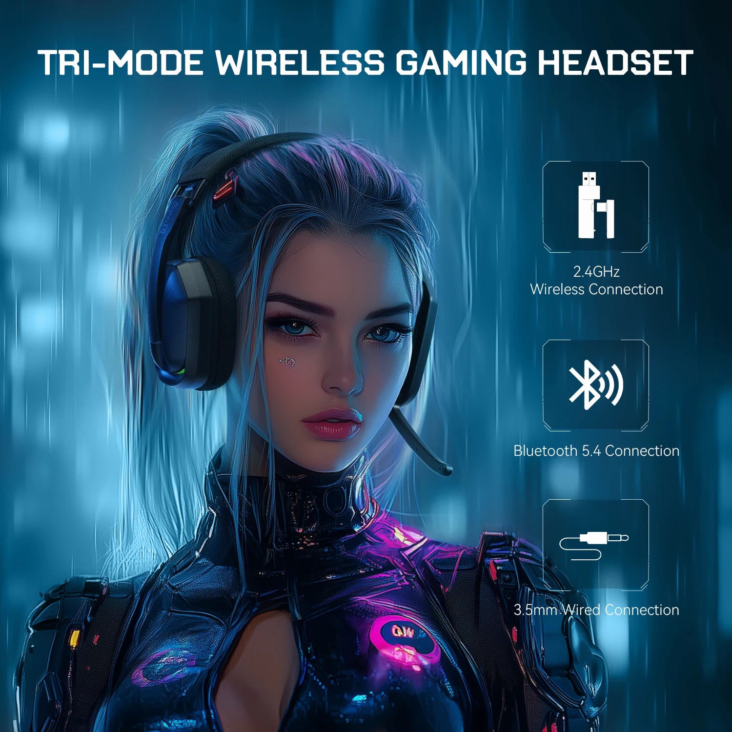 SuperEQ G19BT Wireless Gaming Headset