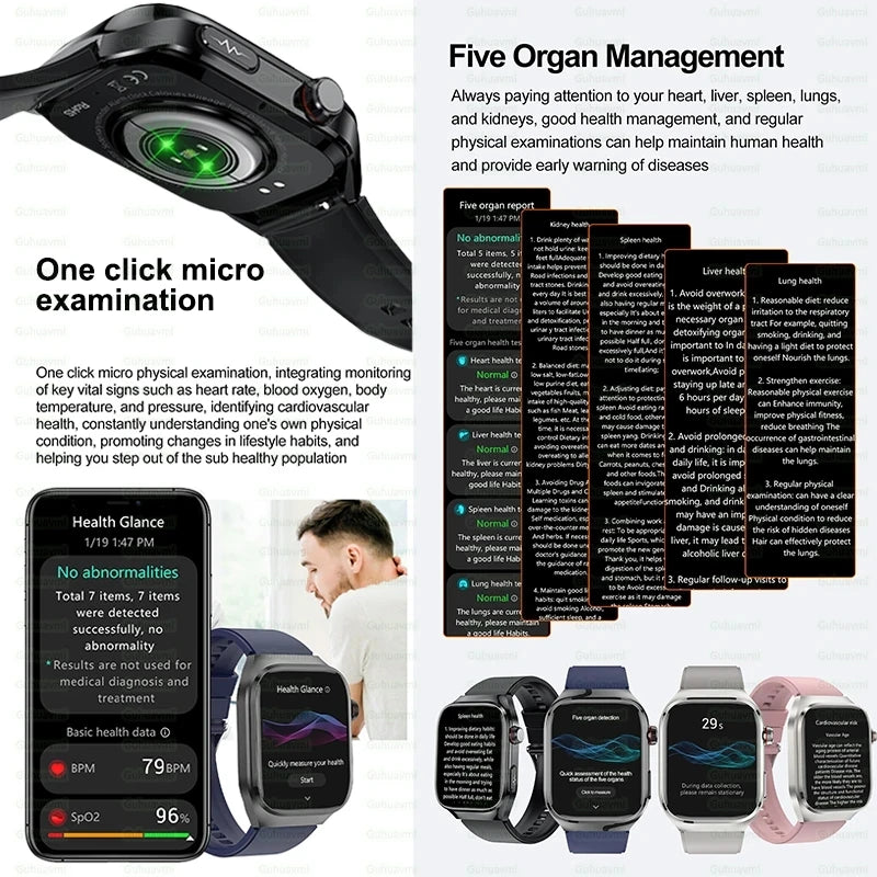 Smartwatch with ECG, Voice Call & Health Tracking