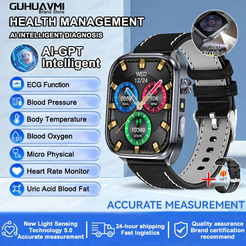 Health Smartwatch – ECG, Blood Pressure & Body Analysis
