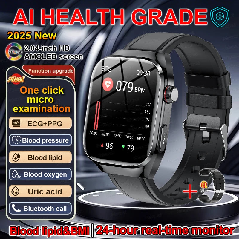 Smartwatch with ECG, Voice Call & Health Tracking