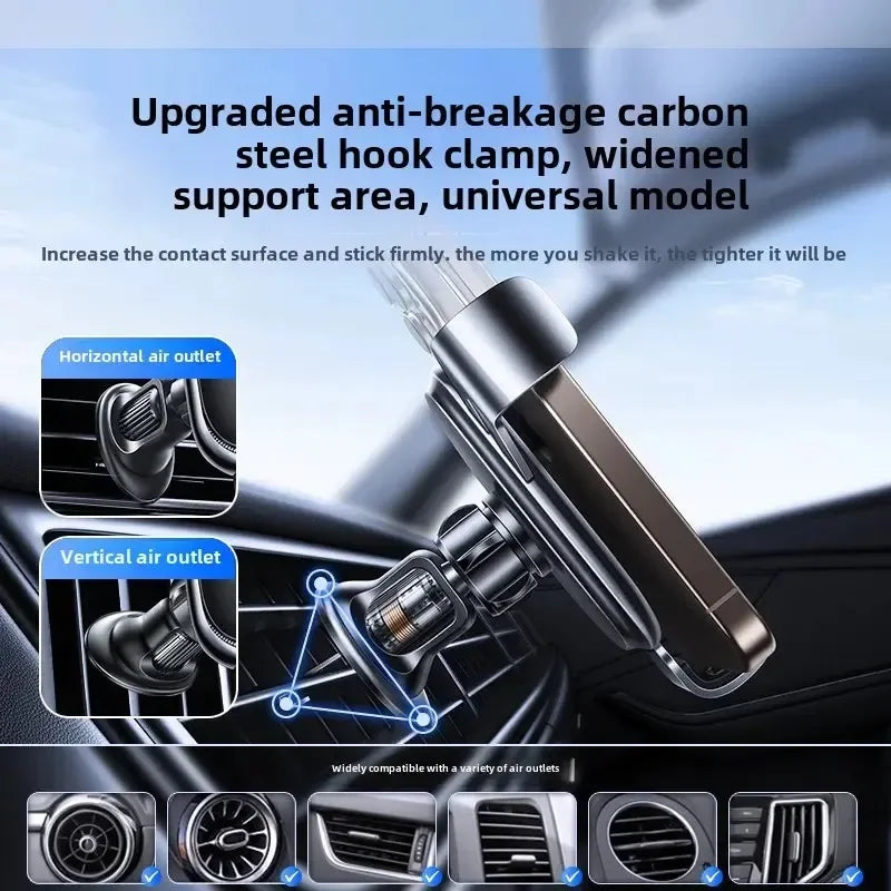 UYUXIO™ Wireless Car Charger – Fast Charging | Auto Clamping