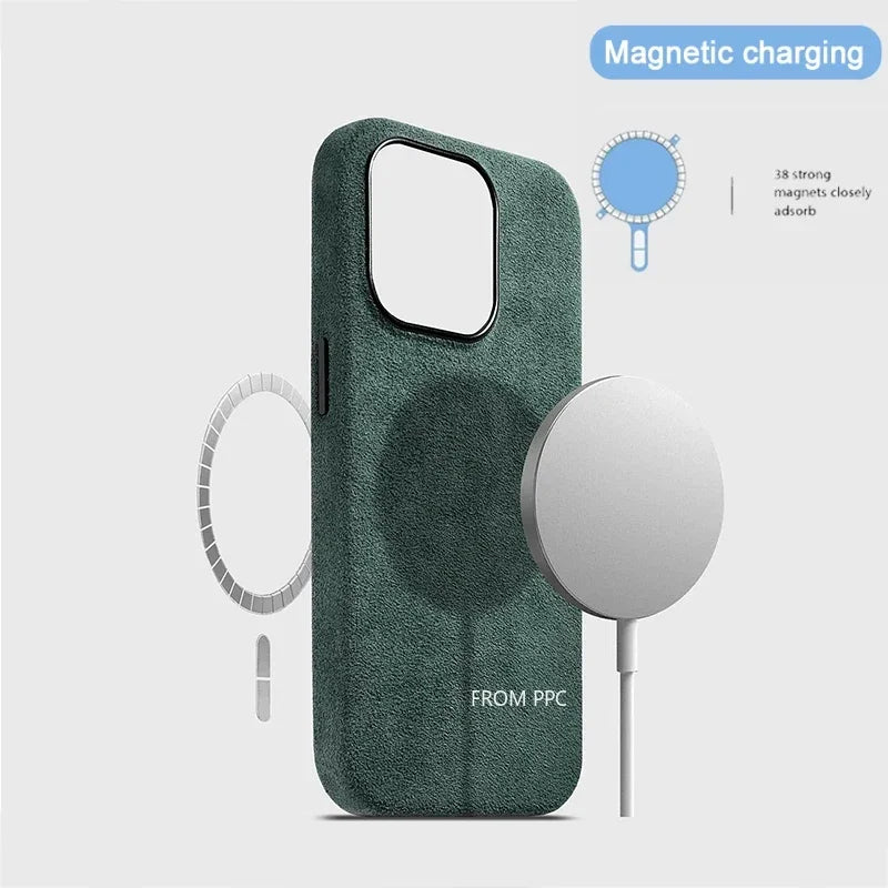 Italian ALCANTARA Magnetic Case for iPhones