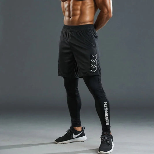 Men’s Quick-Dry Compression Leggings – Gym Training Pants