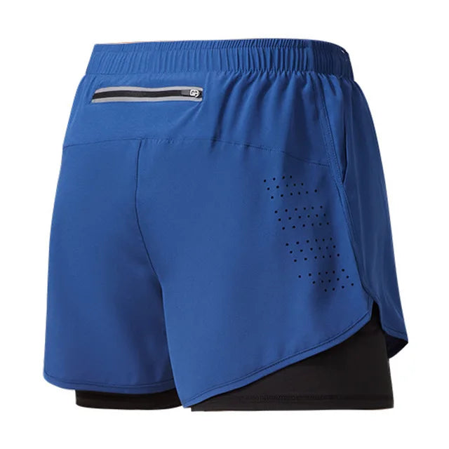 Men’s Double Layer Running Shorts – Quick-Dry Gym Wear