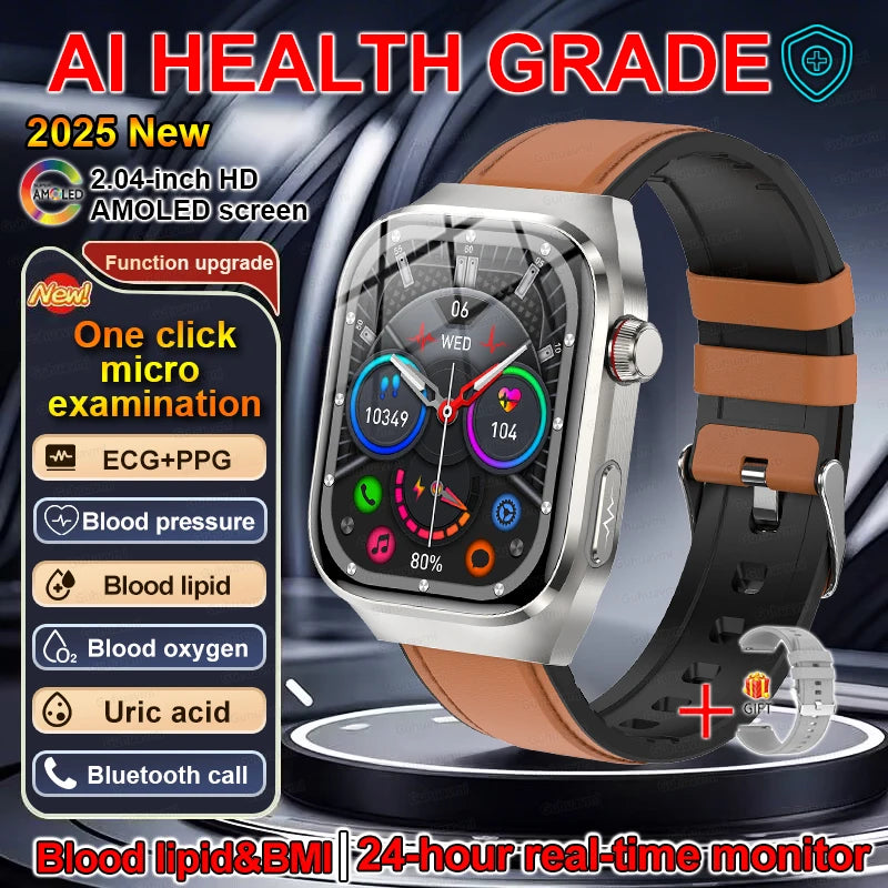 Smartwatch with ECG, Voice Call & Health Tracking