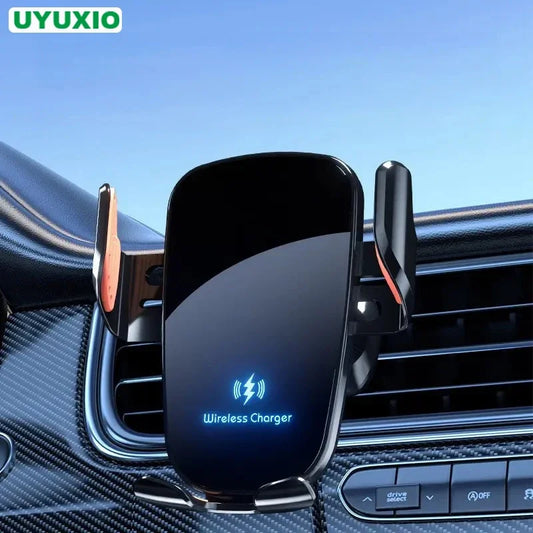 UYUXIO™ Wireless Car Charger – Fast Charging | Auto Clamping