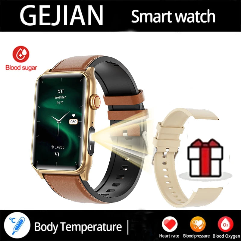 2025 Smartwatch – Heart Rate & Temp Monitor