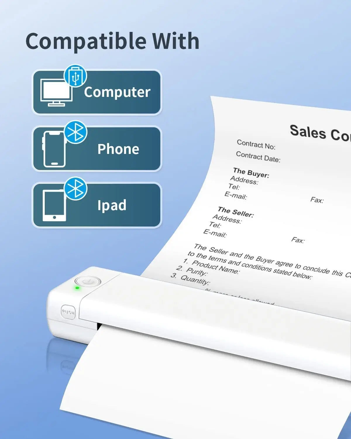 Phomemo™ M08F A4 Wireless Thermal Printer – Portable & Compact