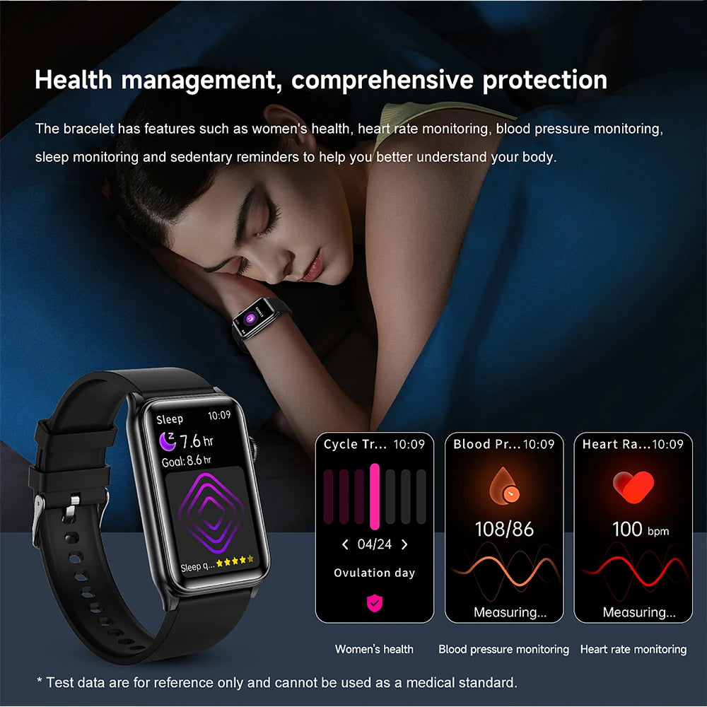2025 Smartwatch – Heart Rate & Temp Monitor