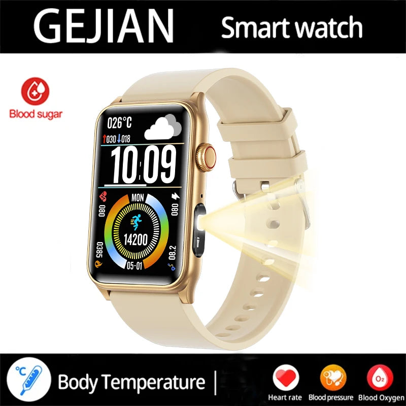 2025 Smartwatch – Heart Rate & Temp Monitor