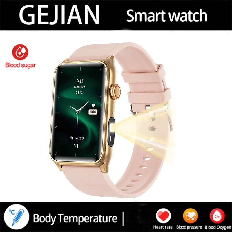2025 Smartwatch – Heart Rate & Temp Monitor