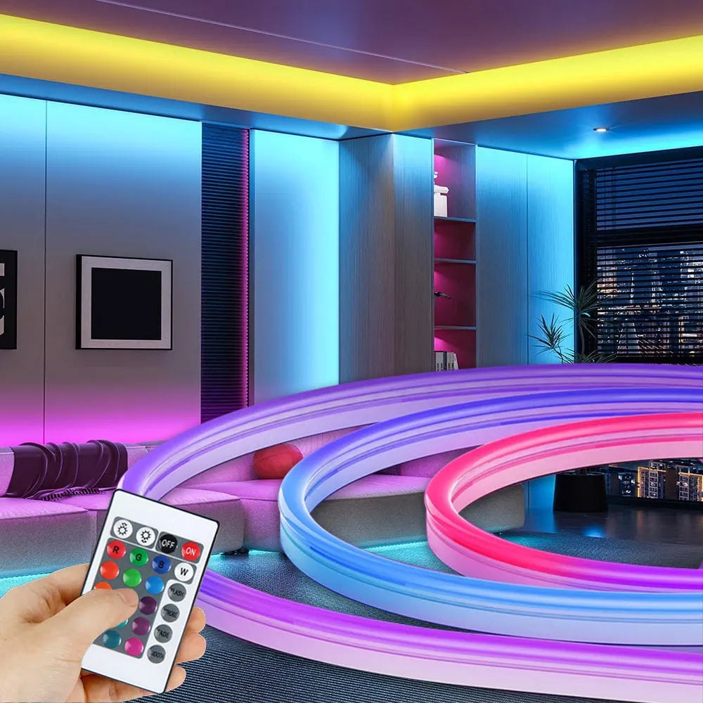 5M RGB Neon LED Strip – USB Waterproof Lights