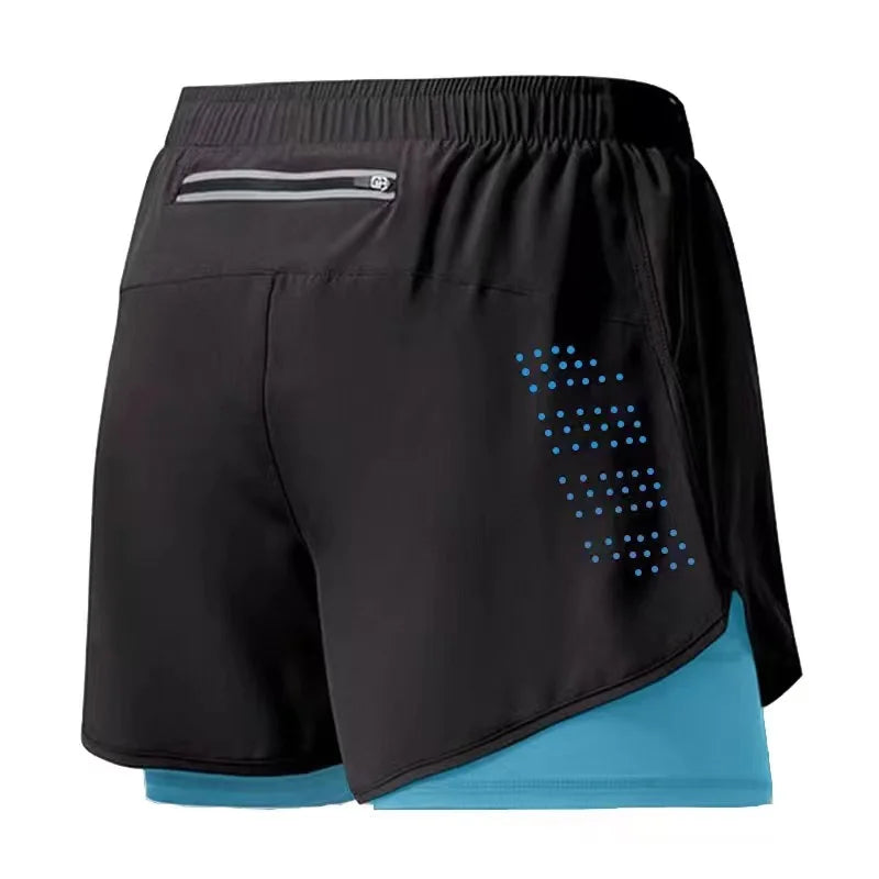 Men’s Double Layer Running Shorts – Quick-Dry Gym Wear