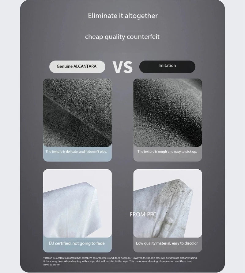 Italian ALCANTARA Magnetic Case for iPhones