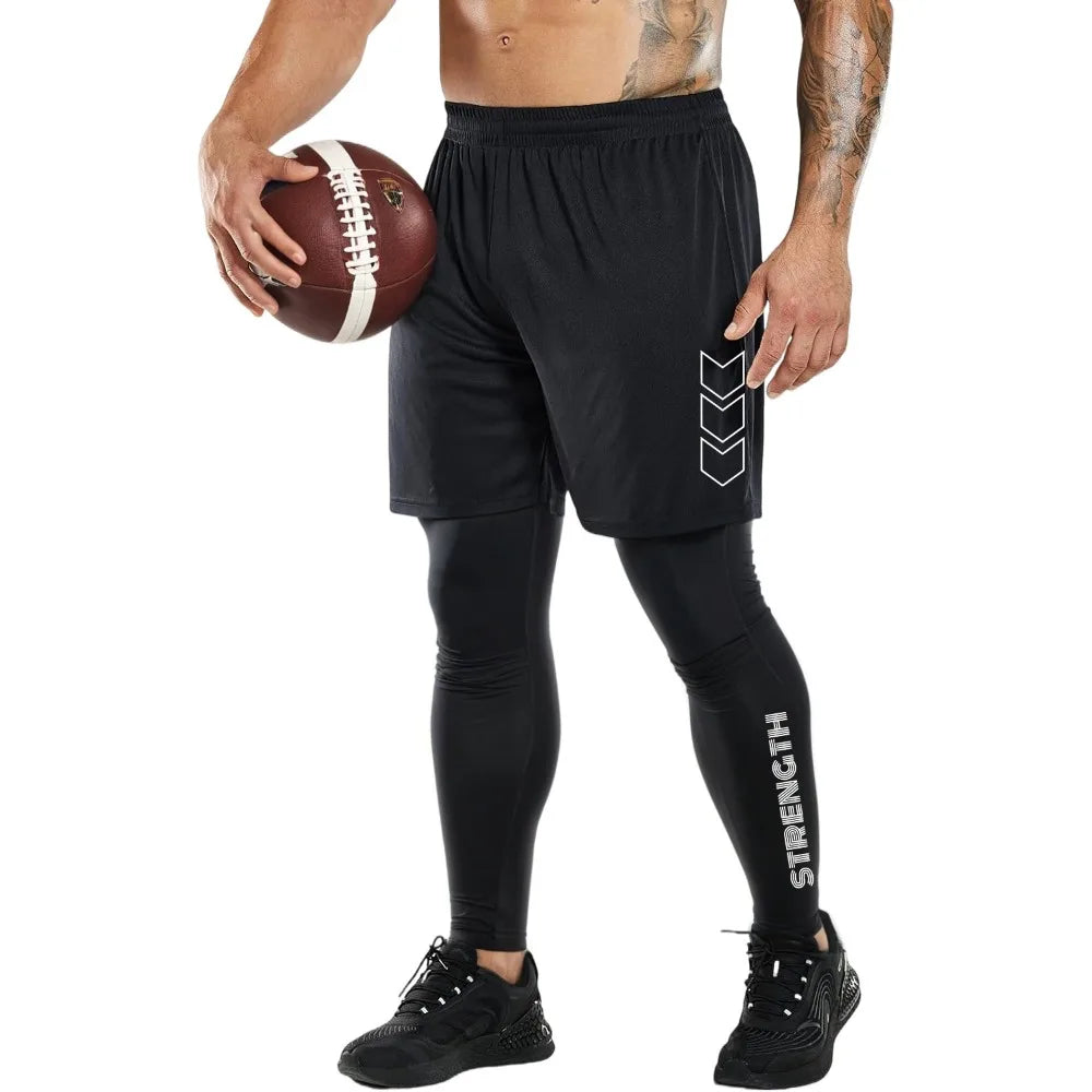 Men’s Quick-Dry Compression Leggings – Gym Training Pants