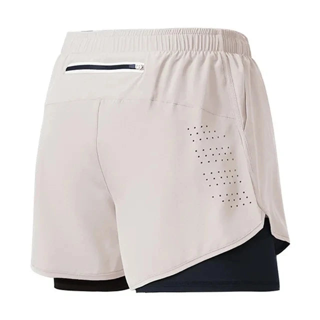 Men’s Double Layer Running Shorts – Quick-Dry Gym Wear