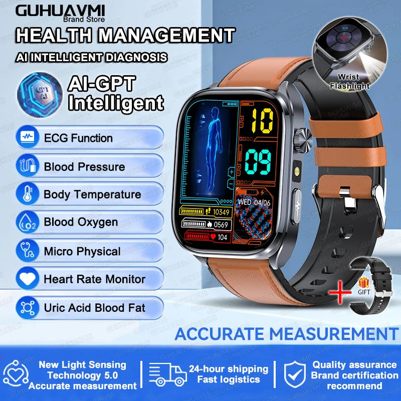 Health Smartwatch – ECG, Blood Pressure & Body Analysis
