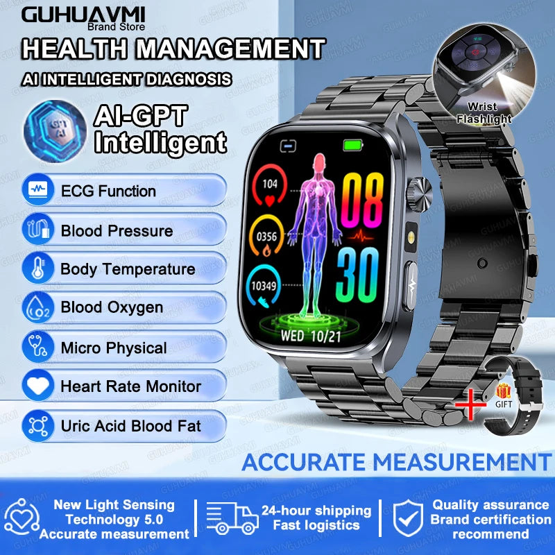 Health Smartwatch – ECG, Blood Pressure & Body Analysis